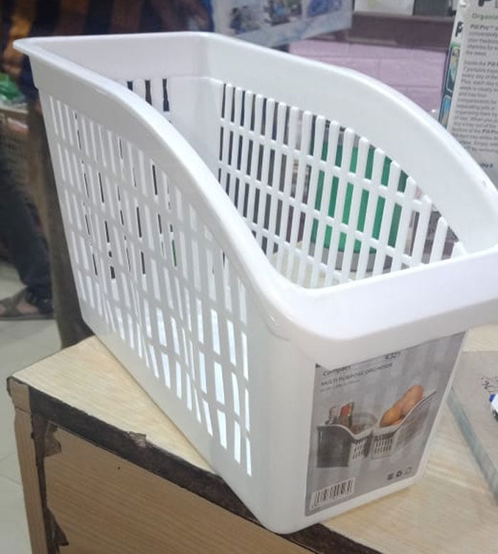 Compact Kitchen Organizer Plastic Basket Fruits Vegetable Storage Kitchen Organizer Fridge Organizer (Pack Of 4)