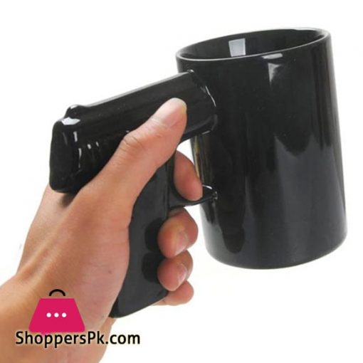 Creative Military Theme Pistol Gun Ceramic Mug 330 ML