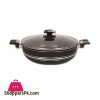 Domestic Non Stick Wok With Glass Lid 32 CM