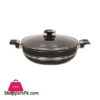 Domestic Non Stick Wok With Glass Lid 32 Cm D-155E