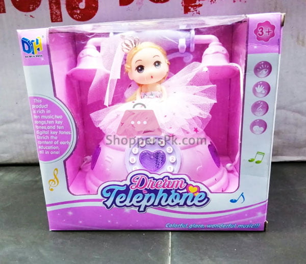 Dream Princess Colorful Glare Wonderful Music Dream Telephone With 3D Light