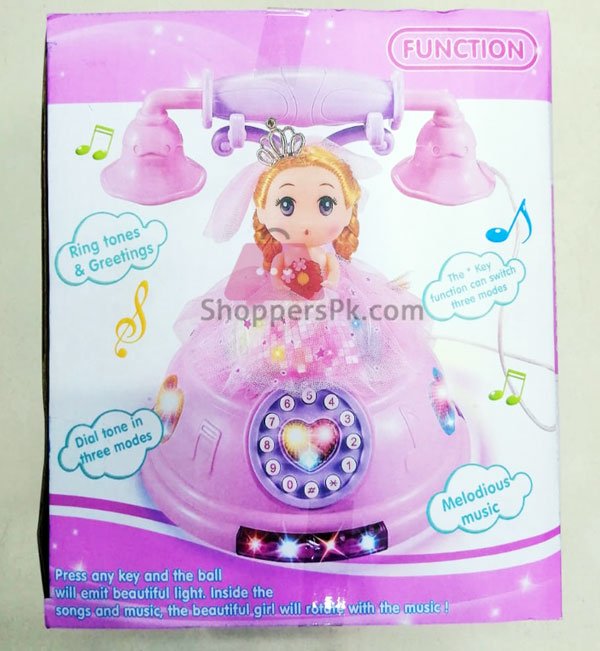 Dream Princess Colorful Glare Wonderful Music Dream Telephone with 3D Light