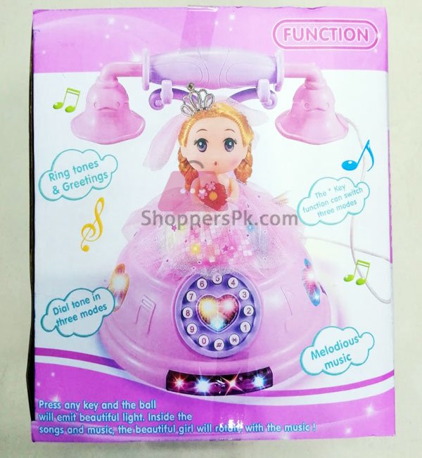 Dream Princess Colorful Glare Wonderful Music Dream Telephone With 3D Light