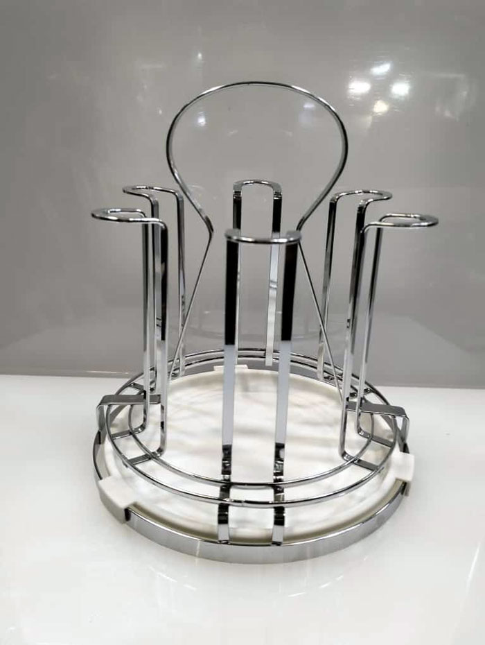 High Quality Stainless Steel Glass Stand 4 High Quality Stainless Steel Glass Stand