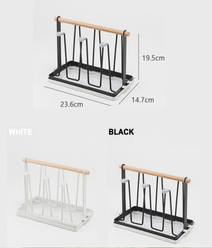 High Quality Wooden Handle Glass Stand