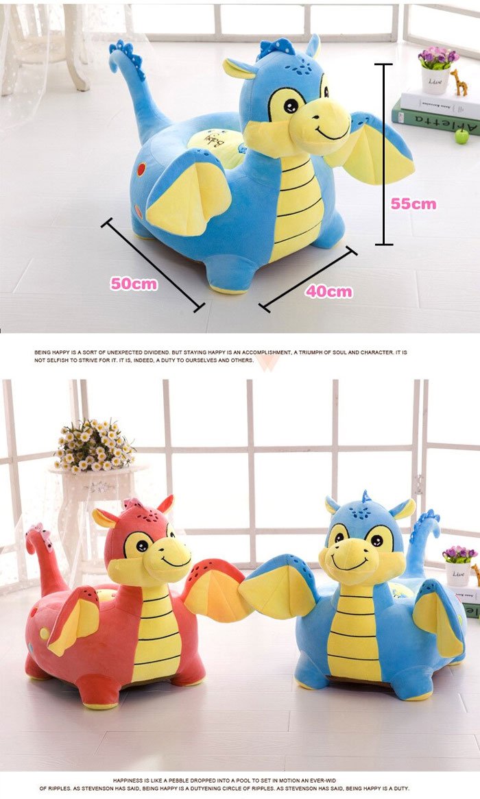 Kids Comfortable Plush Dragon Sofa Seat 2 - 8 Years Kids