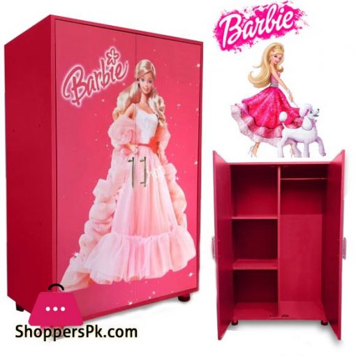 Kids Wooden Wardrobe 2 Door (Barbie)