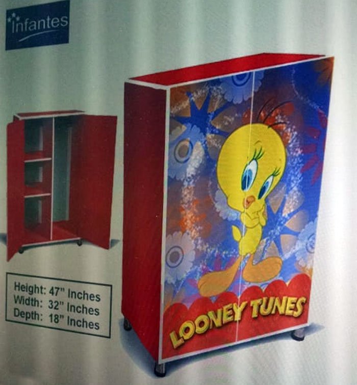 Kids Wooden Wardrobe 2 Door ( Tweety )