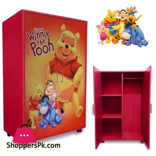 Kids Wooden Wardrobe 2 Door (Winnie The Pooh )