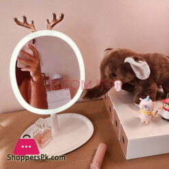 Led Makeup Mirror Desktop with Light Beauty Makeup Portable Mirror 3 Light Options