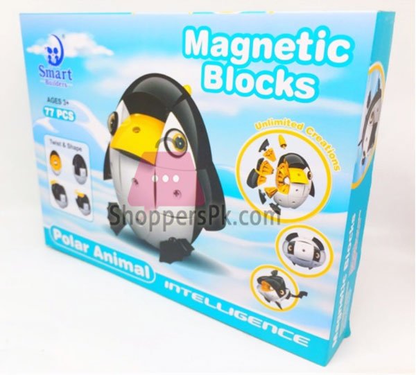 Magnetic Blocks Polar Animal 77 Pieces