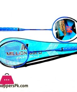 Million Gold Badminton Racket Pair