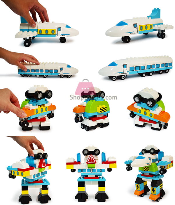 My Creative Blocks Space Deformation Robot And Bullet Train 71 Pieces