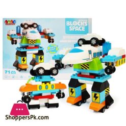 My Creative Blocks Space Deformation Robot And Bullet Train 71 Pieces