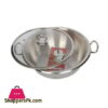 Alpha Stainless Steel Karahi Double Bottom Heavy Wok – 32Cm