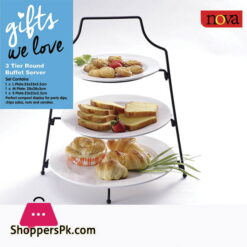 Nova 3 Tier Serving Round Buffet Server HJ19343