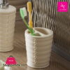 Primanova Palm Beige Toothbrush Holder Break-Resistant Resin Material Turkey Made D-15922