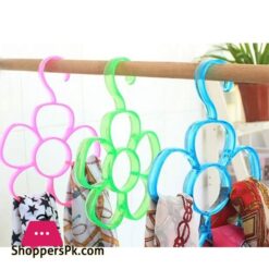 Acrylic Flower Style Scarf and Organizer Hanger 6 Hole