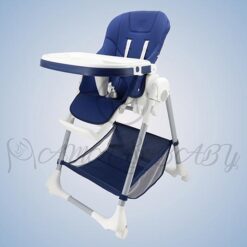 1014-B BLUE PLAIN(19-1) ADJUSTABLE HIGH CHAIR-in-Pakistan
