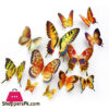 12 Pieces Colorful Simulated Magnetic Butterflies Design Waterproof
