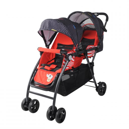 RED DOUBLE STROLLER 705-169
