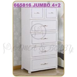 4+2 Jumbo Drawers Pearl White 665816