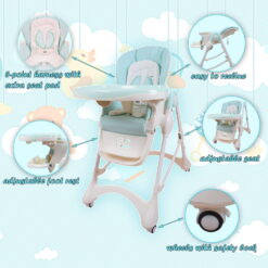 E-102S Blue High Chair