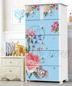 4+2 Jumbo Drawer Colourfull Flower Blue Na-665873 - Image 3