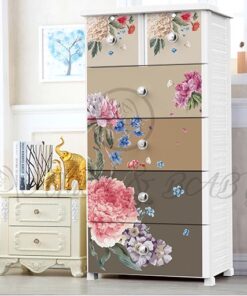 4+2 Jumbo Drawer Colourfull Flower Gradient Coffe Na-665875 - Image 3