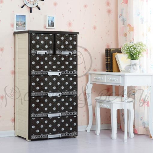 4+2 DRAWER HOT FLOWER COFFE BROWN NA-585852
