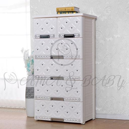 4+2 DRAWER EMBOSSED BEADS PEARL WHITE NA-585188-in-Pakistan