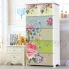 4+2 Jumbo Drawer Colourfull Flower Gradient Green Na-665876-In-Pakistan