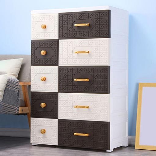 5+5 DRAWERS NEW CHINESE STYLE – COFFEE BROWN 675328