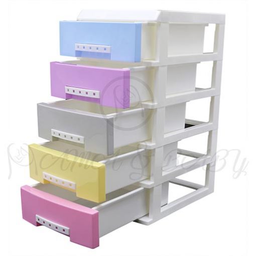 5LAYER MINI DRAWERS WITH HANDLE MULTI COLOUR JEWELLERY ORGANIZER HD172339