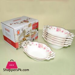 Goldkish Porceline Serving Bowls 6 Piece Set 7 Inch
