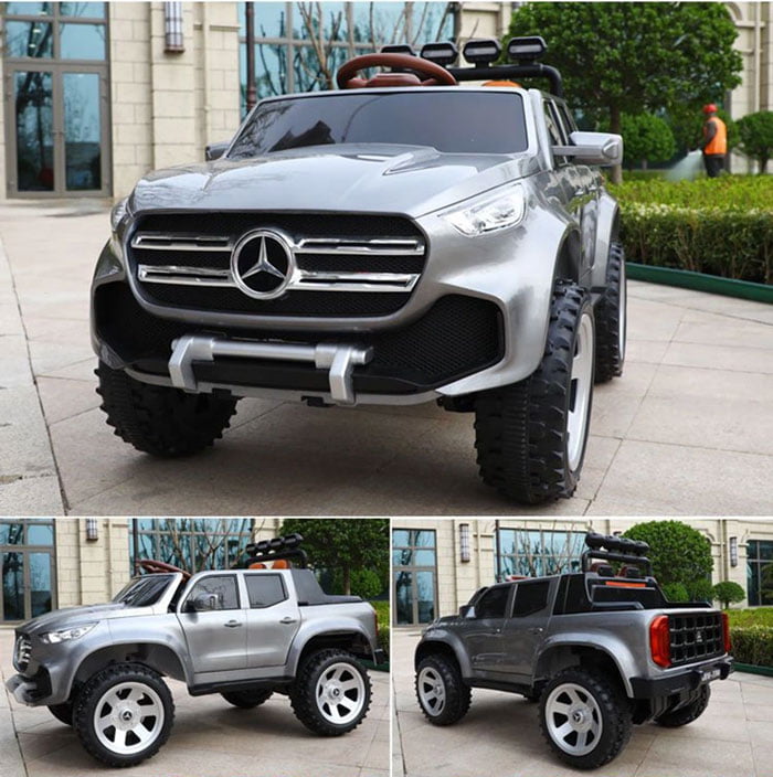 Mercedes Truck Off Road 4 X 4 Metallic Paint Color With Rubber Tire Kids Electric Ride On Car