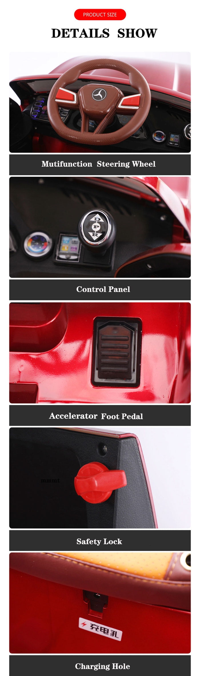 Mercedes Truck Off Road 4 X 4 Metallic Paint Color With Rubber Tire Kids Electric Ride On Car