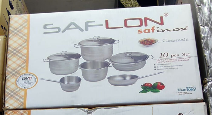 Saflon Safinox 18/10 Stainless Steel Double Bottom Cookware Set 10 Pcs Turkey Made 7 Saflon Safinox 18/10 Stainless Steel Double Bottom Cookware Set 10 Pcs Turkey Made