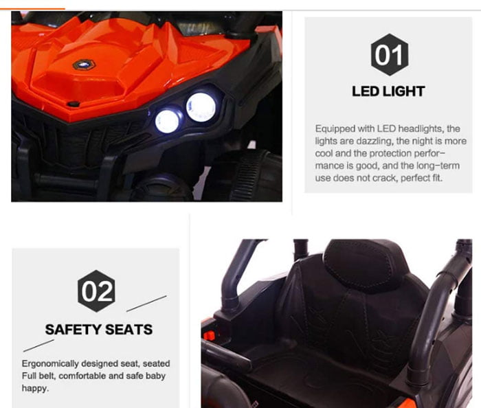 Thunder Jeep 808 Battery Operated Ride On Jeep For Kids With Remote Control With Swing