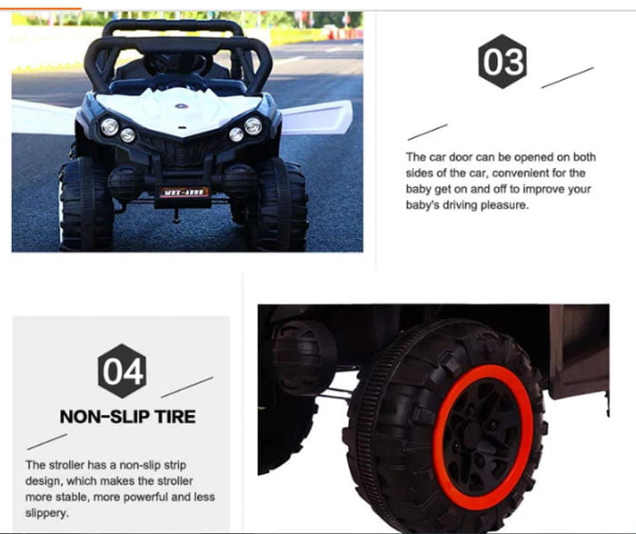 Thunder Jeep 808 Battery Operated Ride On Jeep For Kids With Remote Control With Swing