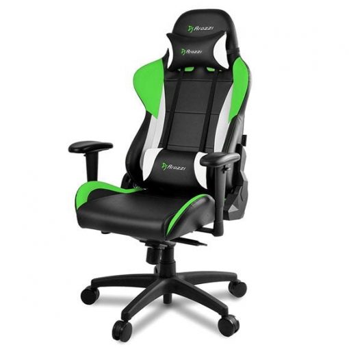 Arozzi Verona Pro V2 Premium Racing Style Gaming Chair with High Backrest, Recliner, Swivel, Tilt, Rocker and Seat Height Adjustment Green