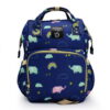 Diaper Bag Backpack Blue Print Rainbow-In-Pakistan