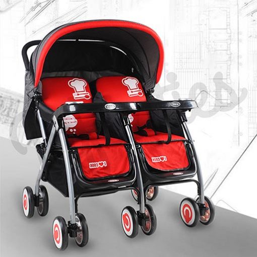 DOUBLE STROLLER Red 703A-308-in-Pakistan