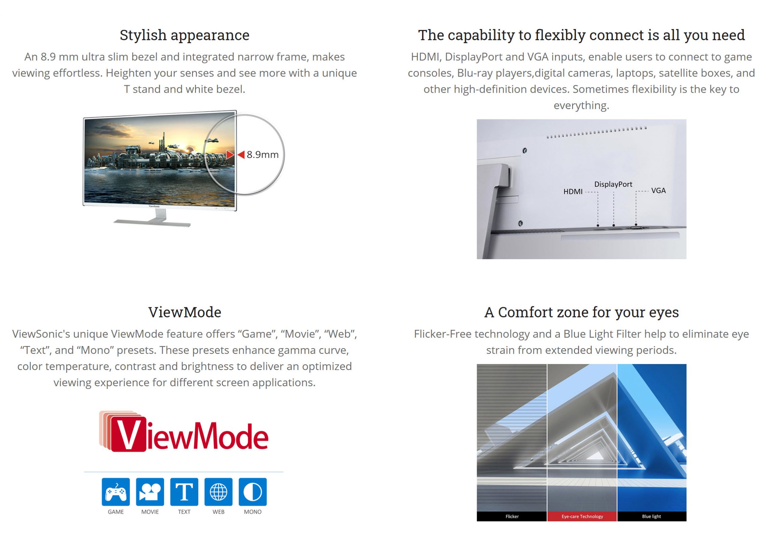 ViewSonic VX3209-2K 32” (31.5″ viewable) QHD IPS LED Backlit Monitor – New