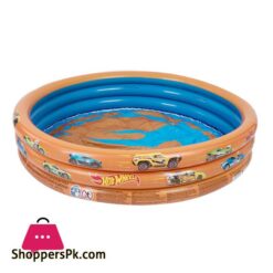 Bestway Hot Wheels Childrens 3-Ring Paddling Pool 4 Feet x 10 Inch - 93403