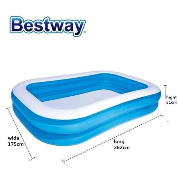 Bestway Kids Inflatable Rectangular Family Lounge Pool - 54006
