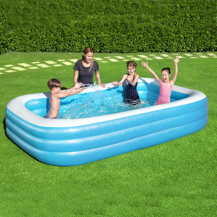 Bestway Rectangular Blue Family Pool Deluxe- 3.05M X 1.83M X 56Cm - 54009