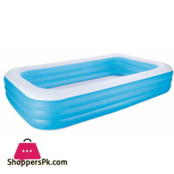 Bestway Rectangular Blue Family Pool Deluxe- 3.05m x 1.83m x 56cm - 54009