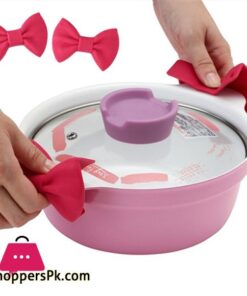 Bow-knot Cooking Kitchen Insulated Gloves Silicone Insulation Anti-scalding Cover Pot Holder Clip 1 - Pair