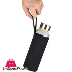 Glass Water Bottle With Cover 550-Ml